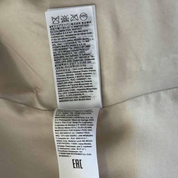 Banana Republic Norfolk Linen-Cotton Cream Herringbone Belted Long Blazer Jacket - Picture 13 of 17